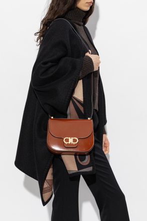 Ferragamo Leather Handbag, Womens, Brown