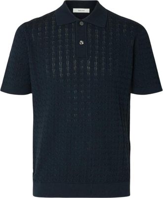 Selected Heren, Tops, Blauw, Maat: M Katoen