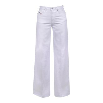 Diesel Wide Jeans, female, White, Size: W30 1978 D-Akemi Jeans