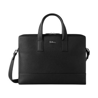 Mulberry Tassen, Heren, Zwart, ONE Size, Leer, Farringdon Aktetas