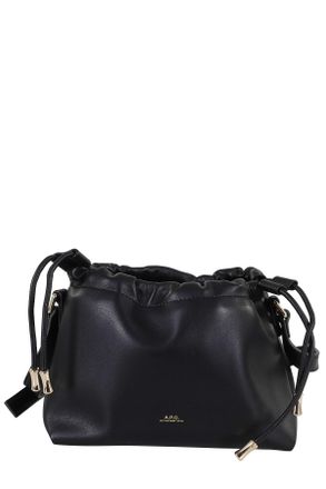 A.P.C. Black Sac Ninon Mini Drawstring Polyurethane Mini Bag