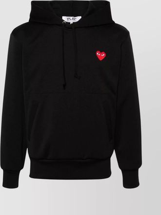 Comme Des Gar&ccedil;ons logo cotton hoodie with drawstring hood