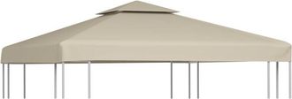 vidaXL Vidaxl - Telo di Ricambio per Gazebo 310g/m&sup2; Beige 3x3m