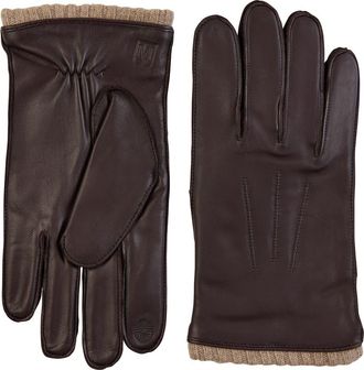 Bruno Magli Touch Tech Cashmere Lined Leather Gloves in Brown at Nordstrom Rack, Size X-Large