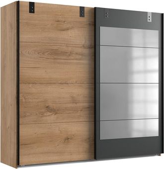 Wimex Schwebetürenschrank »Malmö, Kleiderschrank wahlweise mit oder ohne Spiegel« Kleiderschrank im Industrial Design, 225 oder 270cm breit