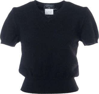 Chanel 1995 cashmere T-shirt - Zwart
