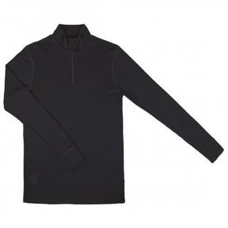 Joha Blouse with Zip Merinounterw&auml;sche f&uuml;r Herren | schwarz