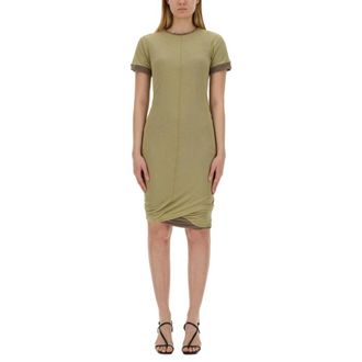 Sportmax Memo Dress - Dames - Korte kleedjes - Groen - L - Katoen - Kleedjes