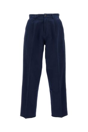 Fay Loose Fit Trousers With Flap Pockets And Pleated Front