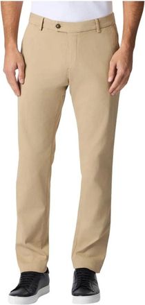 Brooks Brothers Slim Fit Geweven Stretch Katoenen Chinos - Heren - Chinos - Beige - W38 - Katoen - Broeken