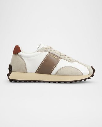 Tod's Sportivo Mixed Leather Trainer Sneakers