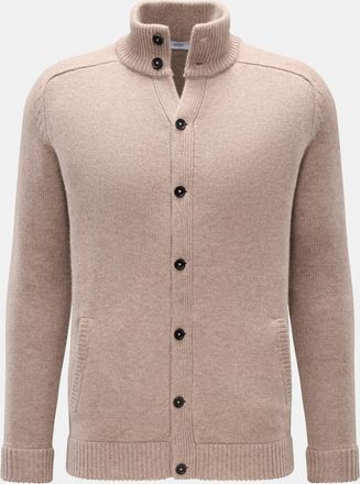 Braun Hamburg Men - Cashmere cardigan beige mottled