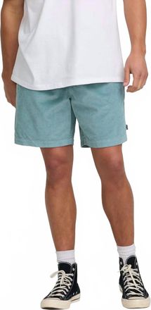 Billabong Larry Layback Cord Shorts In Washed Blue
