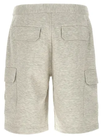 Brunello Cucinelli Mens Gray Cotton Bermuda Shorts