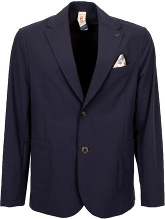 Bob Jassen, Heren, Blauw, S, Giacca Monopetto Tessuto Tecnico