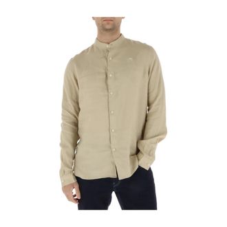 Timberland Mill Brook Linen Shirt - Heren - Casual Overhemden - Beige - S - Leer - Overhemden