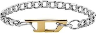 Diesel Stalen schakelarmband - Heren - Accessoires - Grijs - Maat: ONE Size