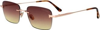 Tom Ford Jake-02 Zonnebril - unisex - Zonnebrillen - Geel - 54 MM - Accessoires