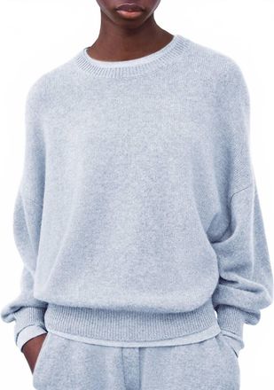 Lisa Yang Veira Long Sleeve Sweater In Misty Blue