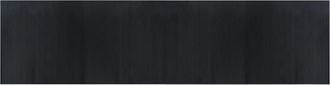 vidaXL Alfombra Rectangular Bamb&uacute; Negro 100x400 Cm Vidaxl