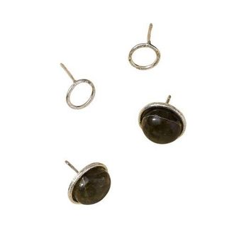 Matr Boomie Indali Labradorite Semiprecious Stud Earrings in Black at Nordstrom