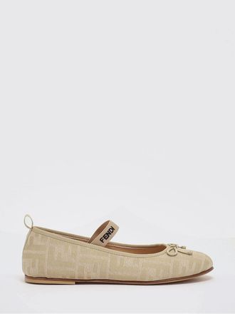 Fendi Ballerina Fendi in canvas con monogram FF jacquard