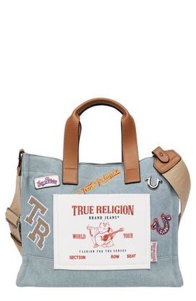 True Religion Andy Medium Patch Tote in Denim at Nordstrom Rack