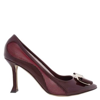 Ferragamo New Vara Mesh Insert Pumps, Size 10.5 C