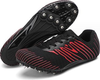 Generic Men Track and Field Spikes Shoes Professional Jumping Running Race Training Athletic Shoes Lightweight Breathable Sport Sneakers(A,11/45)