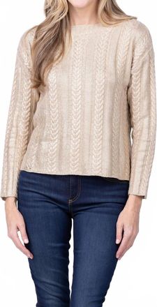 Elliott Lauren Foil Sweater In Gold