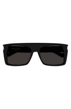 Saint Laurent Vitti 58mm Square Sunglasses in Black at Nordstrom