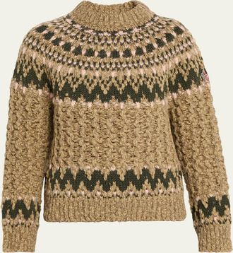 Moncler Cable-Knit Fairisle Sweater