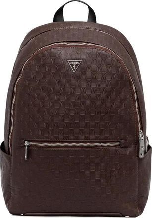 Guess Co Torino G Wave backpack - men - Polyurethane - One Size - Brown