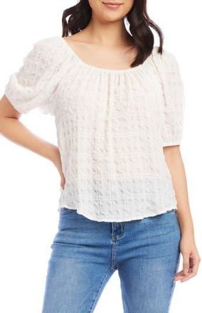 Karen Kane Textured Peasant Top in Off White at Nordstrom Rack, Size Small P