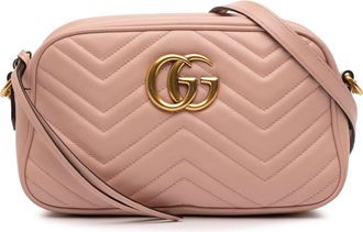 Gucci Pre-owned Gucci Small GG Marmont Matelasse Calfskin Crossbody Ladies N7SSC61384KT7ECU