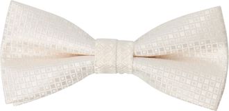 Man's World Fliege MANS WORLD, Herren, creme, Web, Kunstfaser, kontrastfarbene Details, leicht gl&auml;nzend, Fliegen Fliege, mit minimalistischem W&uuml;rfeldesign Ton-in-