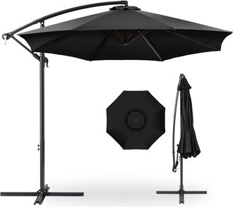 Best Choice Products 10ft Offset Hanging Outdoor Market Patio Umbrella w/ Easy Tilt Adjustment
