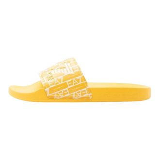 Emporio Armani Sliders, male, Yellow, Size: 11 US Rubber Slides With Logo