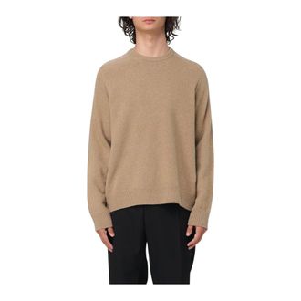 Maison Margiela Cashmere Knitwear, male, Beige, M, Cashmere Crew Neck Jumper Relaxed Fit