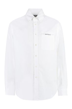 Palm Angels Button-Down Collar Cotton Shirt