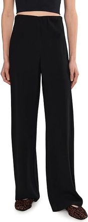 Vince High Waist Crepe Bias Pants Womens Clothing Black : LG, Acetate/Polyester