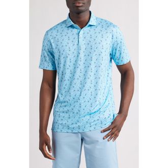 Johnnie-O PGA Showtime Libations Print PREP-FORMANCE Golf Polo in Barracuda at Nordstrom Rack, Size Xx-Large