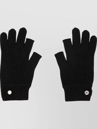 Rick Owens ribbed cashmere touchscreen gloves