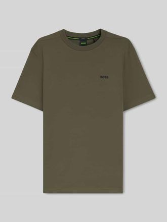HUGO BOSS Regular Fit T-Shirt aus Baumwoll-Mix in Anthrazit, Gr&ouml;&szlig;e XXXL
