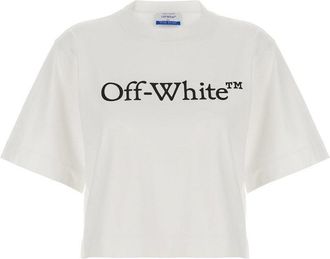 Off-white Crop Logo T-Shirt - White
