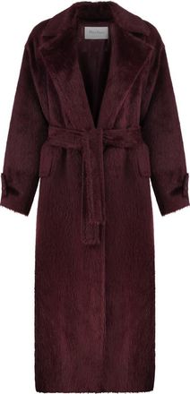 Max Mara Long Coat In Alpaca And Wool