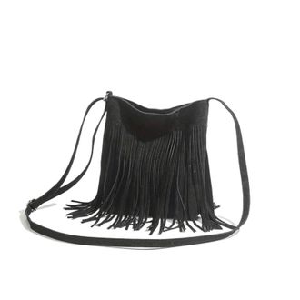 Generic LYHYDMA Fringe Bag Tassel Crossbody Bag, Vintage Shoulder Bag, Casual Tassel Messenger Bag For daily(Black)
