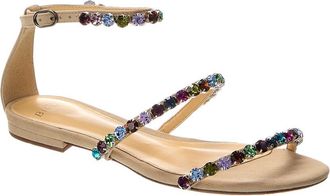 Alexandre Birman Alexa Crystals Suede Sandal