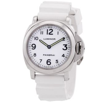 Officine Panerai Pre-owned Panerai Hand Wind White Dial Mens Watch PAM00010