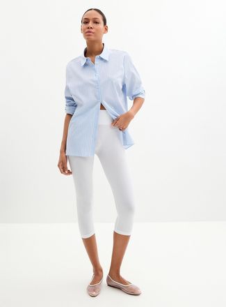 Simons Womens Ribbed-waist stretch capri legging